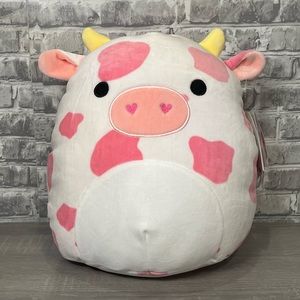 Squishmallow Pink Cow Evangelica 12" 2022 Valentines Day Rare